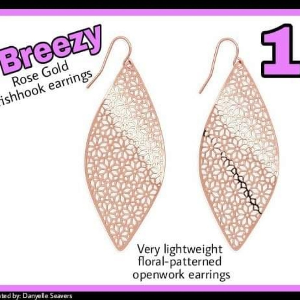 Rose gold earrings